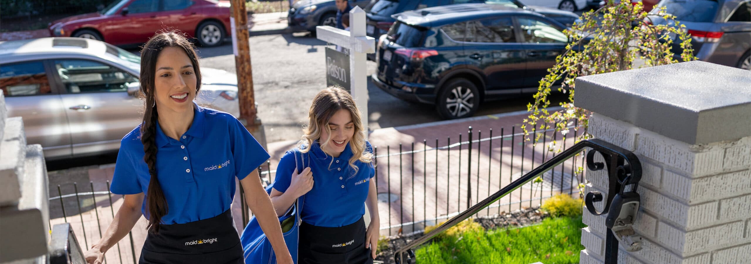 Maid-Bright-Professional-House-Cleaning-Careers-Hero-2-Girls-Walking-Up-Steps